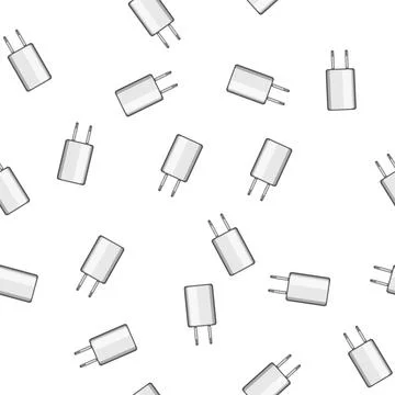 Pattern energy power adapter cartoon vector イラスト素材