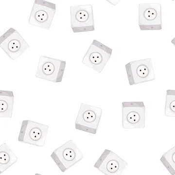 Pattern energy smar plug cartoon vector Stock Illustration
