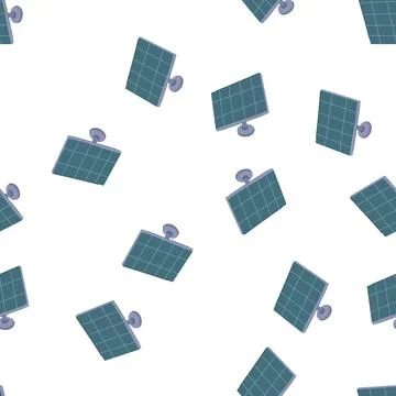 Pattern energy solar panel cartoon vector Illustrazione stock