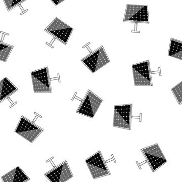 Pattern energy solar panels cartoon vector Illustrazione stock