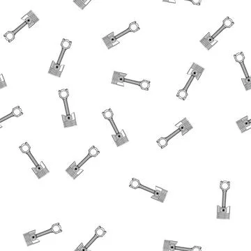 Pattern Engine piston connecting rod moving power Illustrazione stock