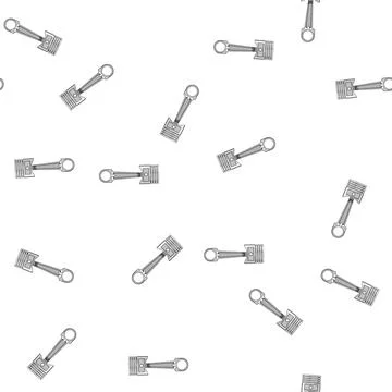 Pattern Engine piston connecting rod component for automotive power Stock Illustration