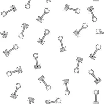 Pattern Engine piston connecting rod assembly component Stock Illustration