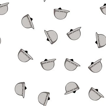 Pattern engineer hard hat cartoon vector Stock Illustration