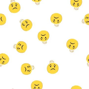 Pattern entertainment comic face cartoon vector Illustrazione stock