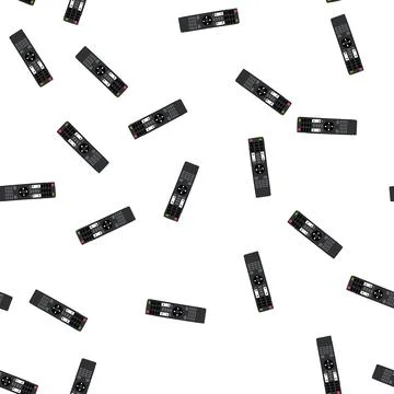 Pattern entertainment tv remote cartoon vector Stock Illustration