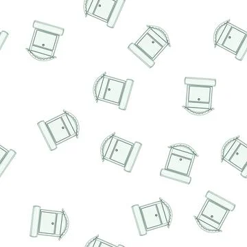 Pattern envelope mailbox letter cartoon vector Stock Illustration