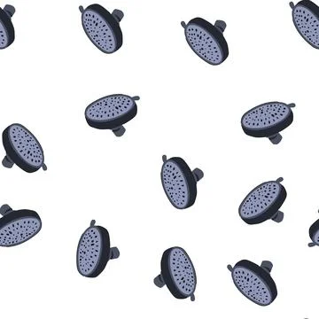 Pattern environment low flow showerhead cartoon vector Stock Illustration
