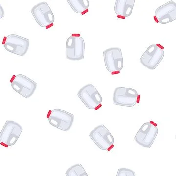 Pattern environment milk bottle plastic cartoon vector Stock Illustration