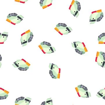 Pattern environment mini robot sorting trash cartoon vector Illustrazione stock