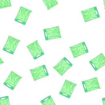 Pattern environment plastic shopping bag cartoon vector Illustrazione stock