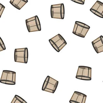 Pattern environment reusable coffee filter cartoon vector Illustrazione stock