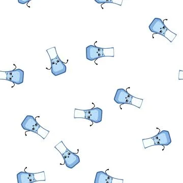 Pattern environment water eco character cartoon vector Illustrazione stock