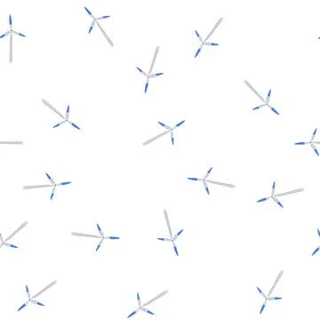 Pattern environment wind turbine cartoon vector Illustrazione stock