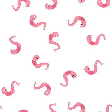Pattern episode worm cartoon cartoon vector Stock Illustration