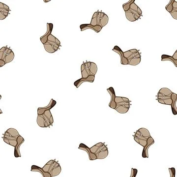 Pattern equestrian saddle cartoon vector Stock Illustration