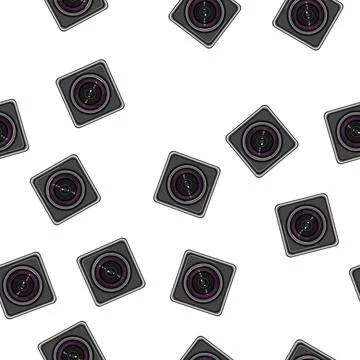Pattern equipment action camera cartoon vector Stock Illustration