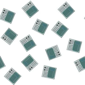 Pattern equipment audio mixer cartoon vector Stockillustratie
