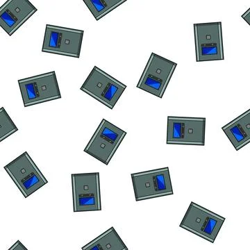 Pattern equipment battery backup cartoon vector Stock Illustration