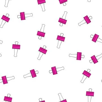 Pattern equipment binder clip cartoon vector color Stock Illustration