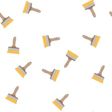 Pattern equipment brush paint tool cartoon vector Illustrazione stock