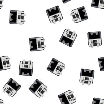 Pattern equipment counter machine cartoon vector Illustrazione stock
