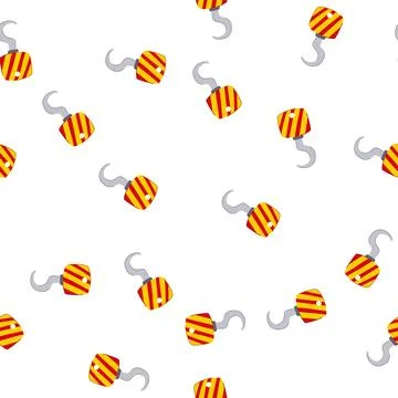 Pattern equipment crane hook cartoon vector Stock Illustration
