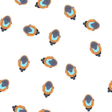 Pattern equipment diving mask cartoon vector Illustrazione stock