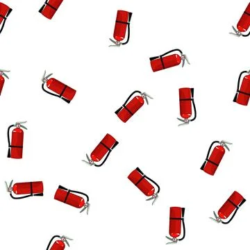 Pattern equipment fire extinguisher cartoon vector Stockillustratie