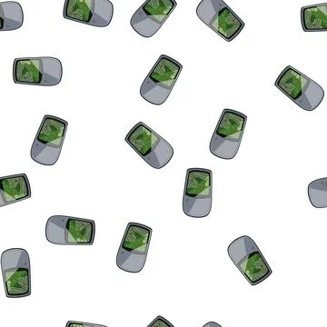 Pattern equipment gandheld gps cartoon vector Stock Illustration