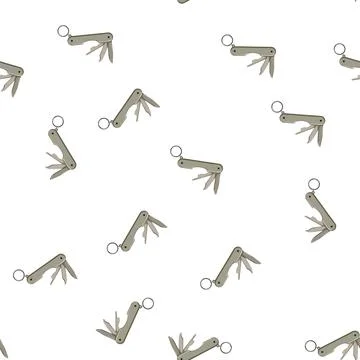 Pattern equipment knife tool cartoon vector Stock Illustration