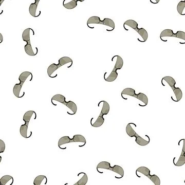 Pattern equipment safety glasses cartoon vector Illustrazione stock