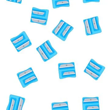 Pattern equipment sharpener pencil cartoon vector Illustration