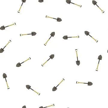 Pattern equipment shovel tool cartoon vector 库存插图