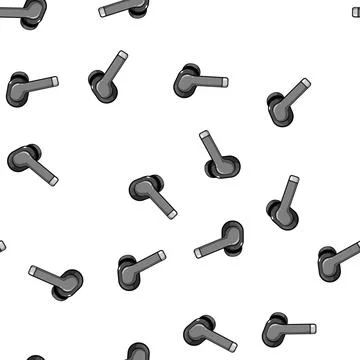 Pattern equipment wireless earphones cartoon vector Illustrazione stock
