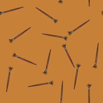 Pattern er paint brush sketch hand drawn Stock Illustration