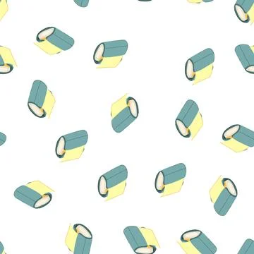 Pattern er post it dispenser cartoon vector Stock Illustration