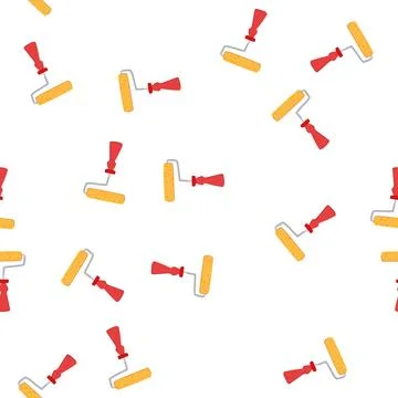 Pattern er roller paint cartoon vector Stock Illustration