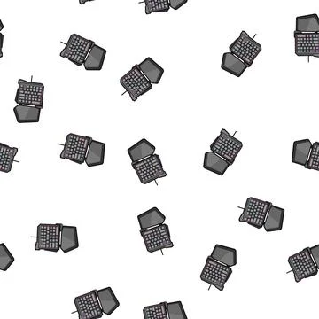 Pattern Ergonomic gaming keypad for computer entertainment and esports 库存插图
