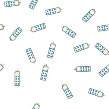 Pattern ergonomic medical bed control cartoon vector Stock Illustration