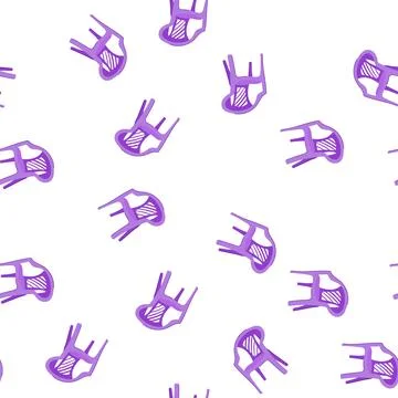 Pattern ergonomic plastic chair cartoon vector Stock Illustration