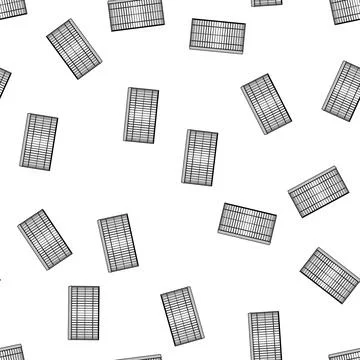Pattern escape bird cage cartoon vector Illustrazione stock