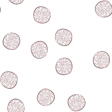 Pattern escape labyrinth game maze cartoon vector Stock Illustration