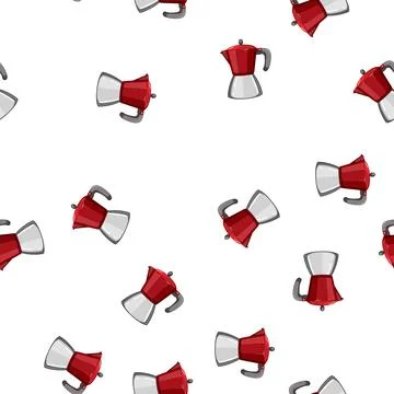 Pattern espresso moka pot coffee cartoon vector 스톡 일러스트