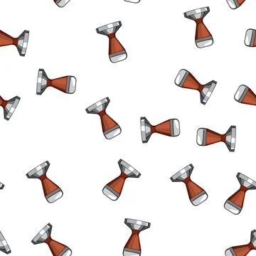 Pattern espresso tamper coffee cartoon vector Stock Illustration