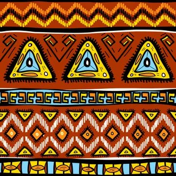 Pattern with ethnic motifs Stock Illustration