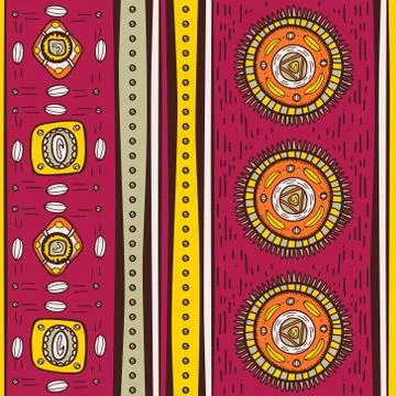Pattern with ethnic motifs Stock Illustration