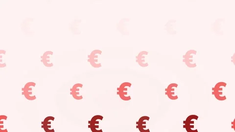 A pattern of Euro currency symbols arranged in horizontal rows, transitioni.. Stock Footage 346733508