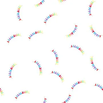 Pattern event birthday flags cartoon vector Illustrazione stock