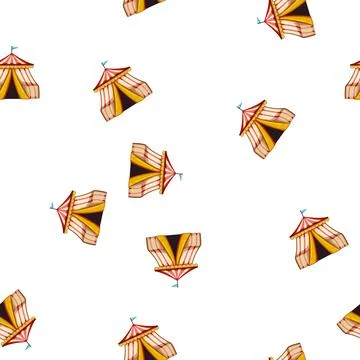 Pattern event circus tent cartoon vector イラスト素材